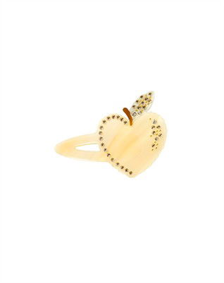 Heart Apple Hårspænde - Pear Sorbet